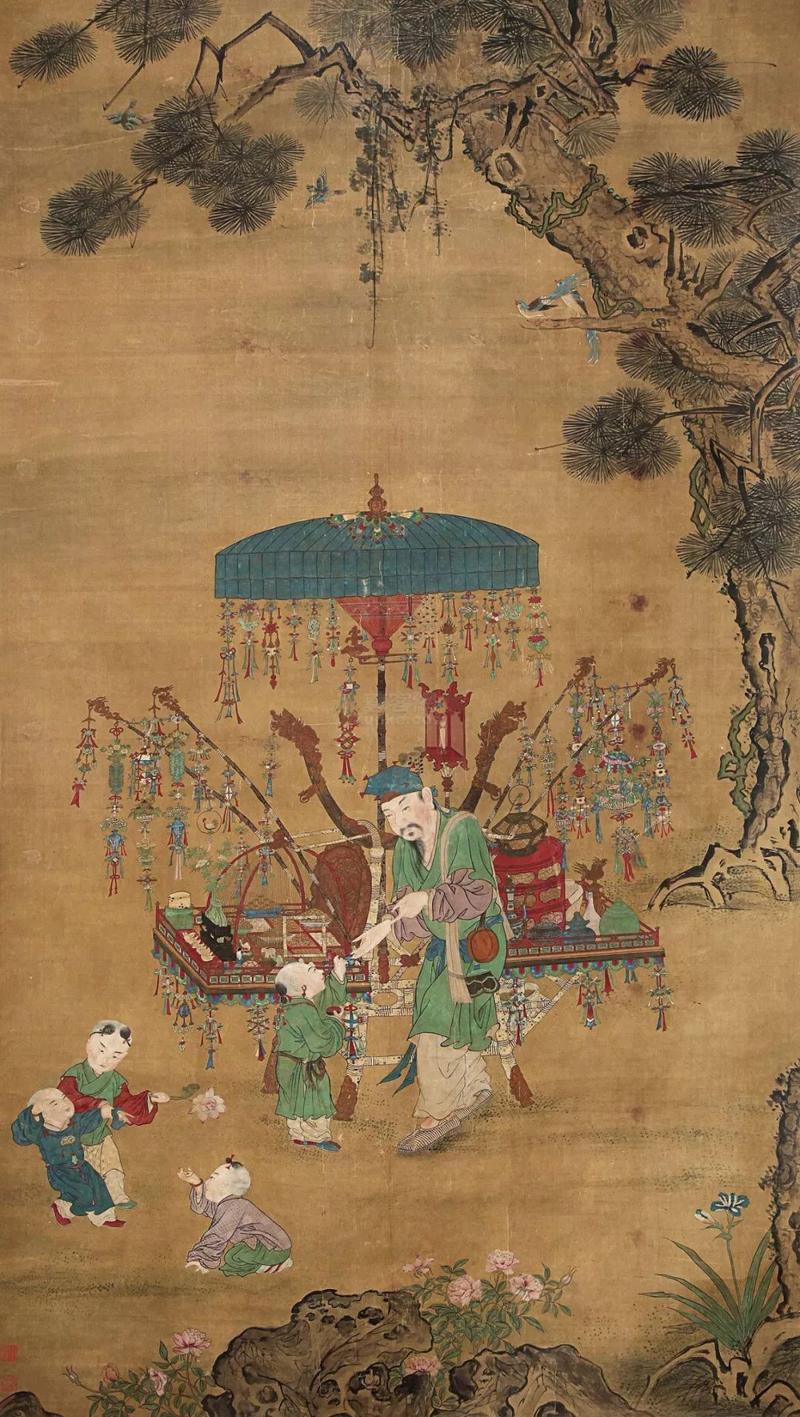 名家笔下的《货郎图》,古代的商品琳琅满目!