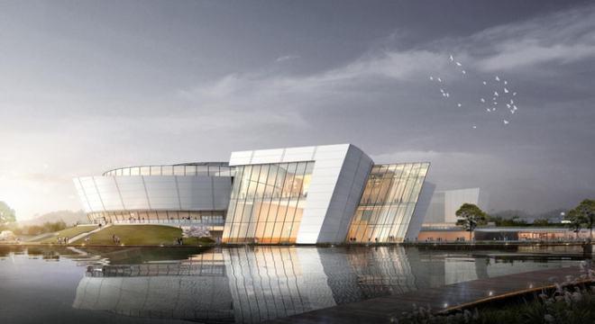 是将其和城市生活紧密相连,把"一场两馆"与体校结合,将建设亲水体验区
