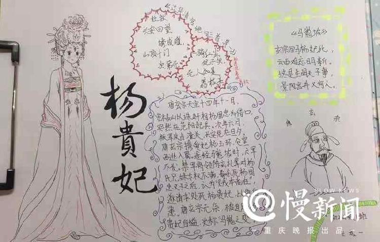 画下心中的武则天,杨贵妃,在线英语配音……看看南渝中学生的暑假作业