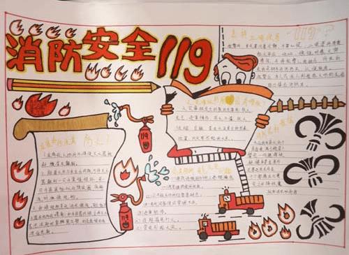 小学生消防演练手抄报图片 小学生消防演练手抄报的相关资料