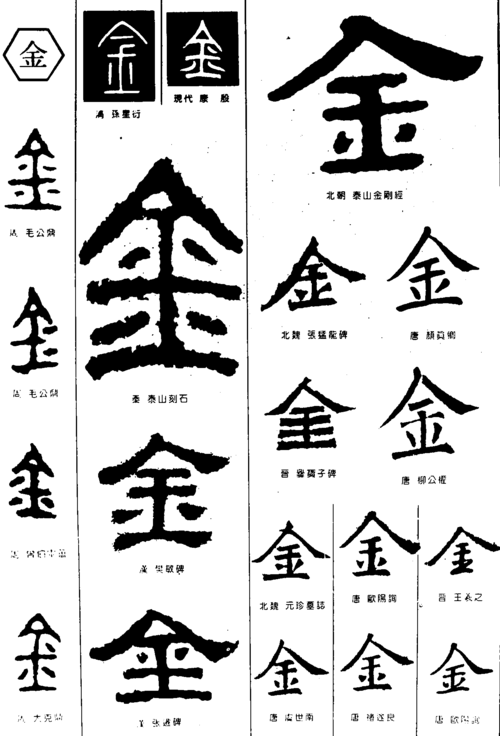 金 艺术字 毛笔字 书法字 繁体 标志设计