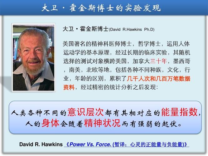 企业管理 nlp心智模式修炼与教练技术ppt 大卫〃霍金斯博士的实验发现