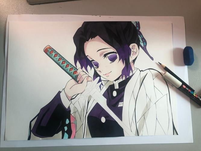 手绘虫柱蝴蝶忍_手绘_人文_绘画