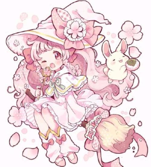 超级可爱的糖果色女孩插画,甜甜的美食配上可爱的小女孩太好看