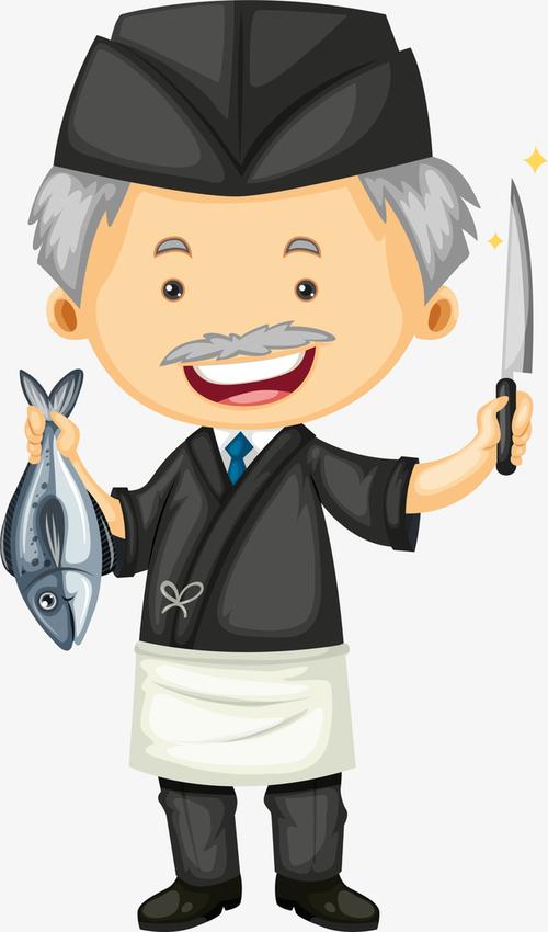 微笑卡通厨房师傅