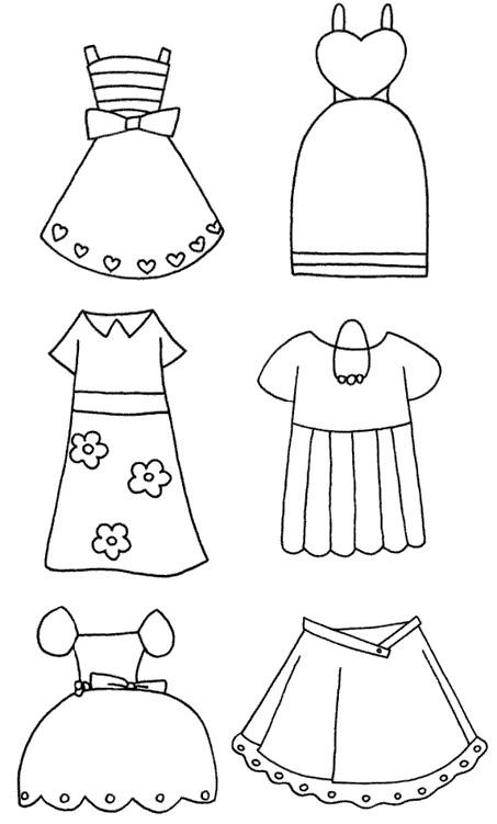 简笔画衣服裙子女孩