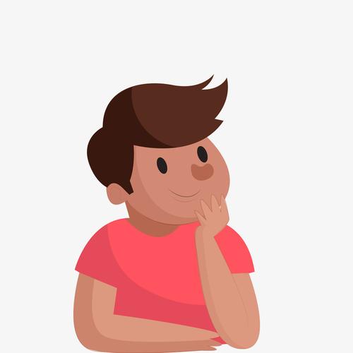 关键词 : 托着下巴,男孩,人物设计,思考,矢量图,儿童节