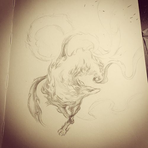 造型参考 泽彬的妖狐  素描练习