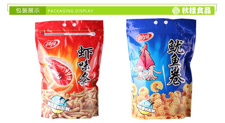 虾条油炸卷虾味条鲜零食鱿鱼膨化食品虾片含糖虾条