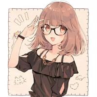 戴眼镜的可爱卡通女生头像
