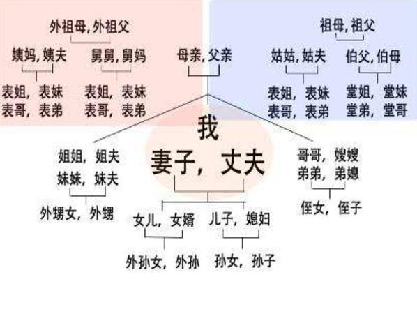 中国人亲戚关系图表