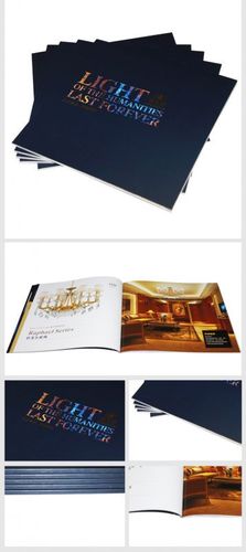 江门画册印刷 胶装装订 铜版纸家灯饰企业 高端画册