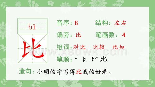 小学语文部编版一年级上册《6 比尾巴》生字课件.pptx