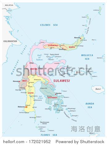sulawesi administrative map