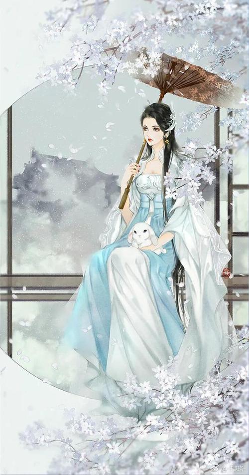 高清壁纸古风手绘美女