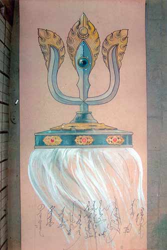 成吉思汗帝国国旗:神秘的九斿白纛 - baoerji - 鲍尔吉