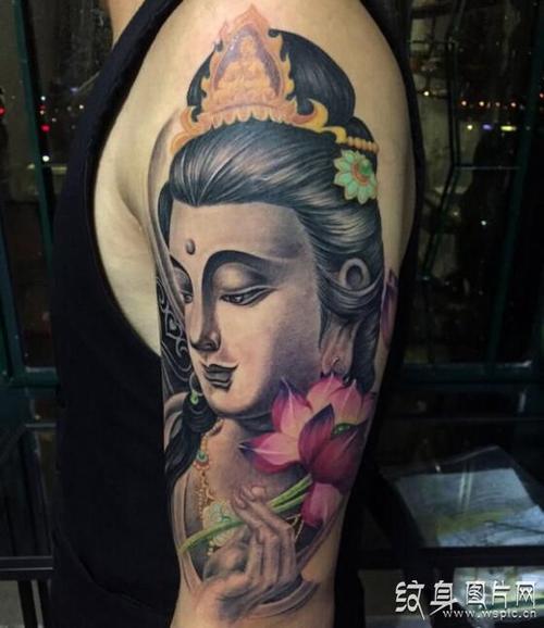 大势至菩萨纹身及手稿 与观世音齐名的菩萨(2)