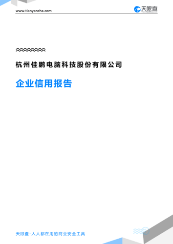 杭州佳鹏电脑科技股份有限公司(企业信用报告)- 天眼查