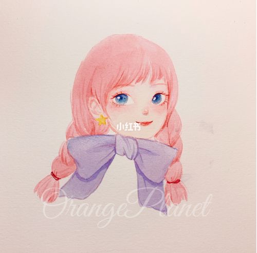 桃桃芝士女孩979999_手绘_水彩_手绘头像_素材