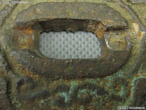 二战时期日本刀武运长久刀镡 长5.95cm,宽4.8cm,厚0.