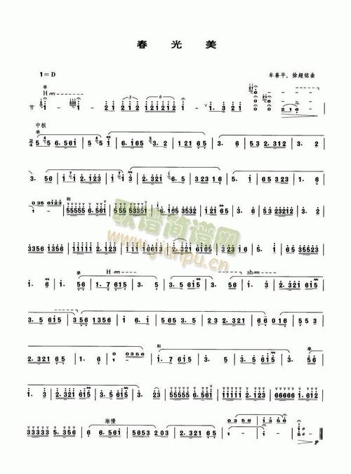 春光美(笙-琵琶谱)1