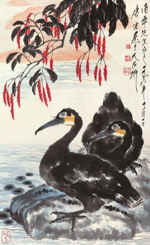 鸬鹚设计图__绘画书法_文化艺术_设计图库_昵图网.