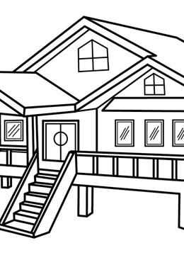 小班城堡房子简笔画