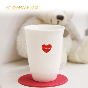 韩式杯子简约创意会议陶瓷水杯情侣对杯心形水杯牛奶星巴克马克杯