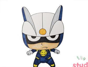 花心超人简笔画开心超人联盟简笔画花心超人简笔画教程