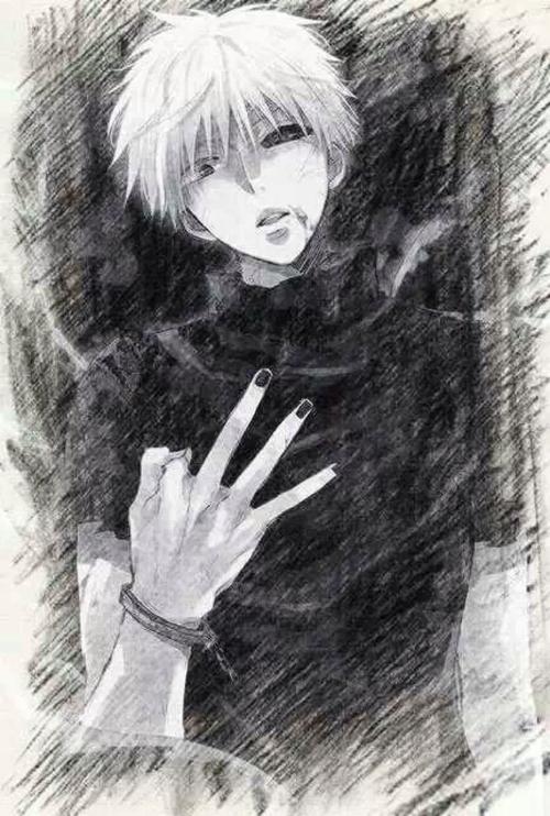 东京喰种 金木 素描画