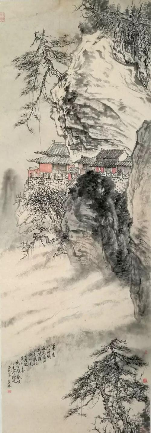 吴琳 《武当山烟雨》