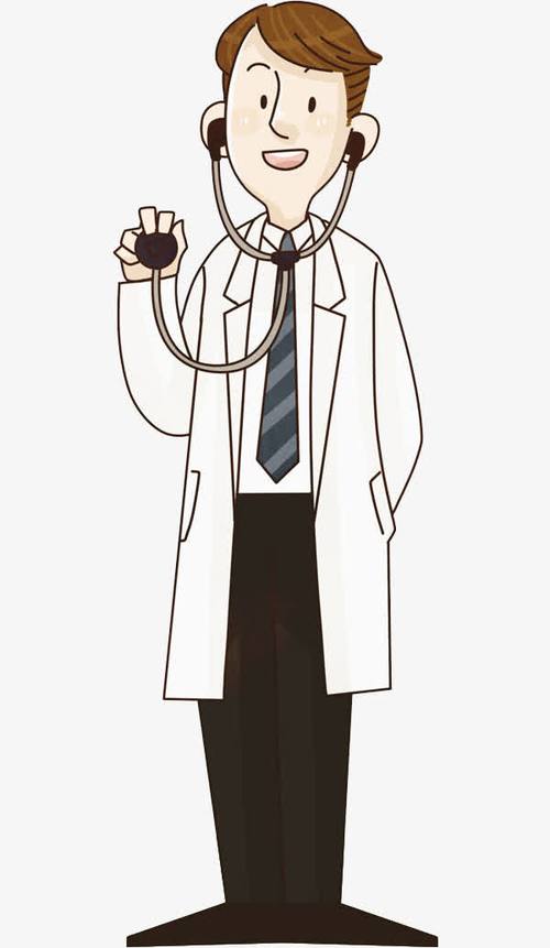 关键词 : 男人,听诊器,医生,帅气的,高兴地,领带,卡通