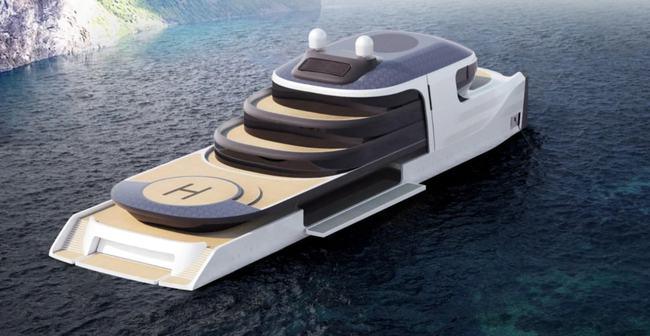 80米混合动力双体探险游艇概念columbus2
