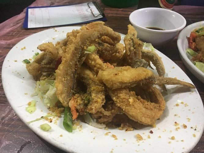 椒盐九肚鱼 $ 90