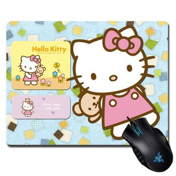 hello kitty鼠标垫 kitty布质鼠标垫 可爱卡通鼠标垫