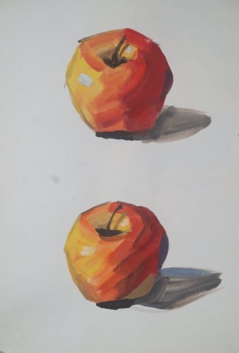 水粉画单个水果图片2