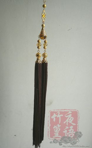 原创·手工挂件 棕色流苏剑穗——息   