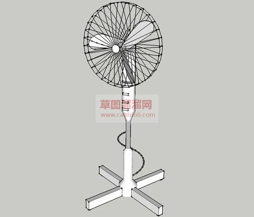 落地扇 风扇 家电风扇 电风扇【id:5638】_草图大师模型_su模型下载