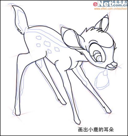 鼠绘迪士尼经典卡通角色小鹿斑比