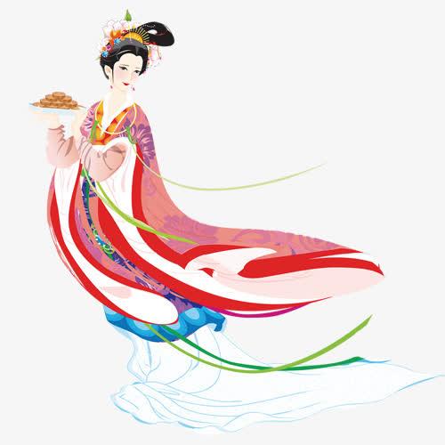 中秋节高清多图层素材嫦娥