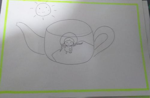 在疫情期间,我们可以与孩子们一起进行心理魔法壶的绘画活动.