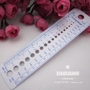 毛线编织工具 塑料尺规 毛线尺毛衣针标尺卡尺 测针器 量针粗细