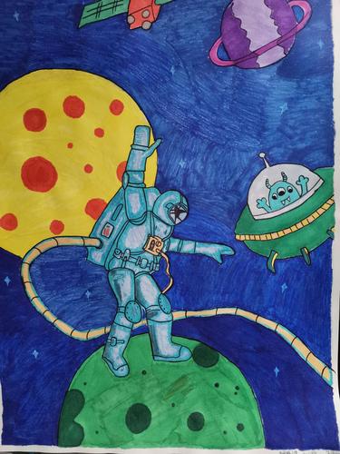 放飞想象 描绘未来 平安路小学科幻画比赛作品展览