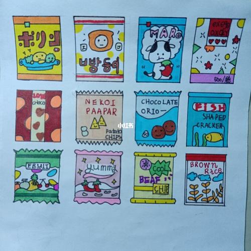 简笔画_零食_马克笔_简笔画教程_文化