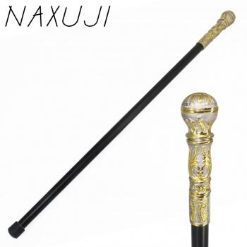 金色圆头ita手杖法杖漫展金属绅士文明棍拐杖cosplay创意手柄手杖剑