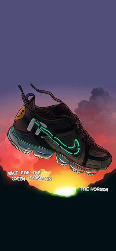 壁池潮鞋插画壁纸