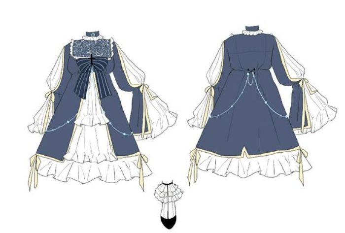 洛丽塔,动漫,手绘设计图纸.