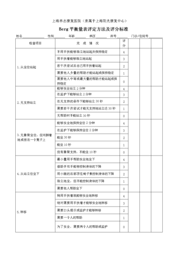 berg平衡量表评定方及评分标准.doc