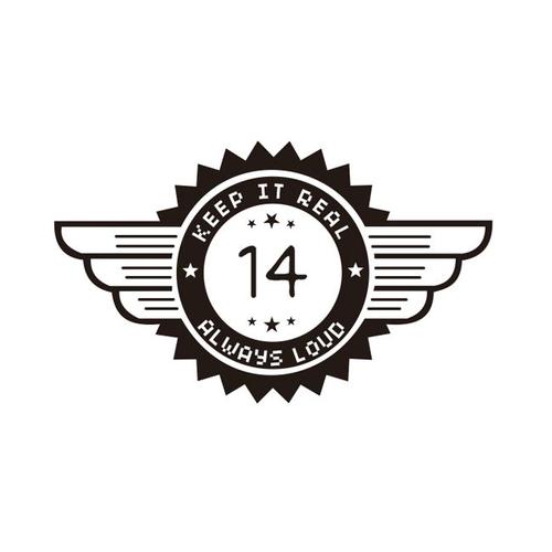 14班keep it real always loud个性班徽图案设计