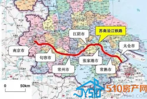 交通走廊规划中的重要线路,建成通车后,将直接带领江阴将进入高铁时代